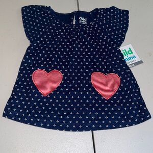 👕 nwt 12 m heart shirt